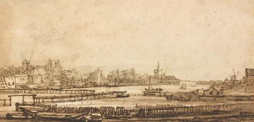 Blick über die Amstel von der Stadtmauer